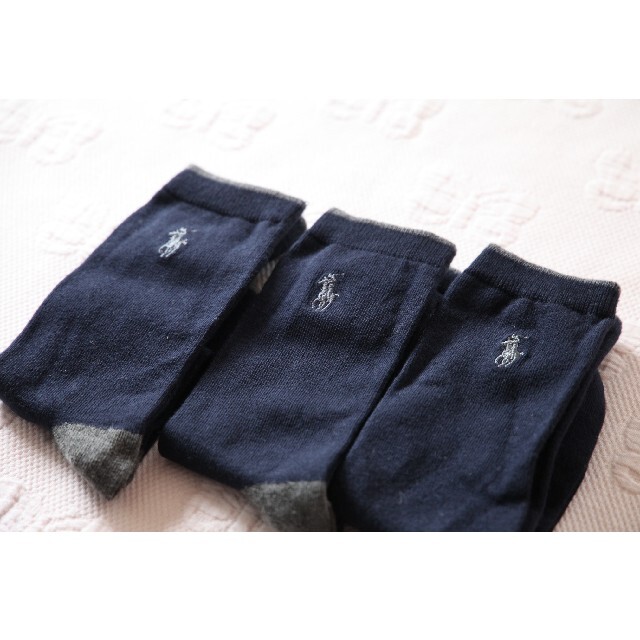 POLO RALPH LAUREN(ポロラルフローレン)のポロラルフローレンのキッズ用ソックス3足セット【新品】 キッズ/ベビー/マタニティのこども用ファッション小物(靴下/タイツ)の商品写真