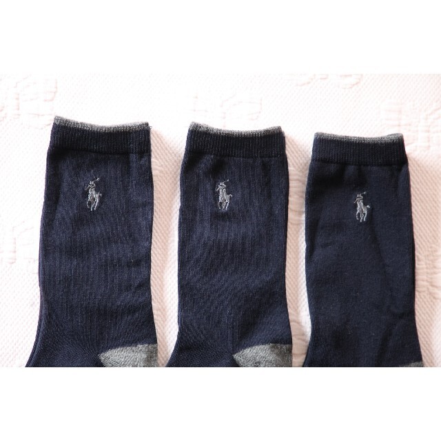 POLO RALPH LAUREN(ポロラルフローレン)のポロラルフローレンのキッズ用ソックス3足セット【新品】 キッズ/ベビー/マタニティのこども用ファッション小物(靴下/タイツ)の商品写真