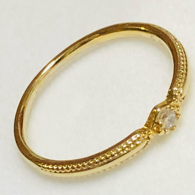 k18 一粒ダイヤのリング　約12号 レディースのアクセサリー(リング(指輪))の商品写真