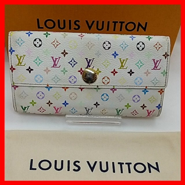 LOUIS VUITTON(ルイヴィトン)の【良品】ルイヴィトン マルチカラー　ポルトフォイユ　サラ　二つ折り財布　 レディースのファッション小物(財布)の商品写真