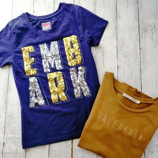 アースミュージックアンドエコロジー(earth music & ecology)のロゴＴシャツ　レディース　半袖(Tシャツ(半袖/袖なし))