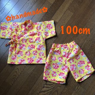 【初出品】☆ハンドメイド甚平☆100cm♡(甚平/浴衣)