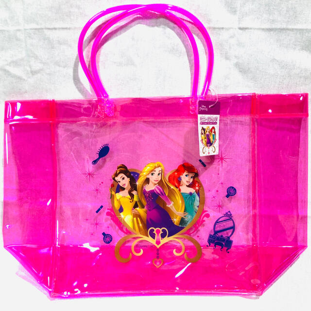 Disney(ディズニー)のディズニー プリンセス コンパクト プールバッグ ピンク ビニールバッグ キッズ/ベビー/マタニティのこども用バッグ(その他)の商品写真