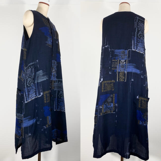 Y's ワイズ 20AW 総柄 ポケットデザイン ワンピース 217 満点の