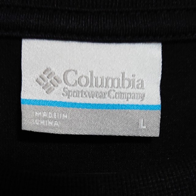 Columbia(コロンビア)のColumbia/コロンビア/ロゴTシャツ/ブラック/美品 メンズのトップス(Tシャツ/カットソー(半袖/袖なし))の商品写真