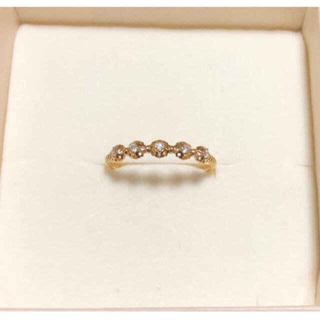 お値下げ【美品】JUPITER リング K18 ダイヤ0.05ct 9号 廃番品 レディースのアクセサリー(リング(指輪))の商品写真