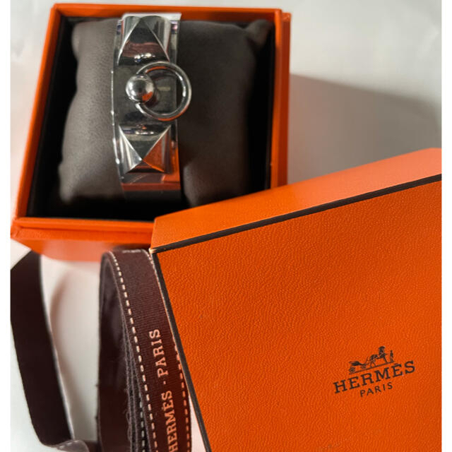 Hermes(エルメス)のHERMES エルメス　コリエドシアン　シルバー　バングル ブレス　MM　登坂着 メンズのアクセサリー(ブレスレット)の商品写真