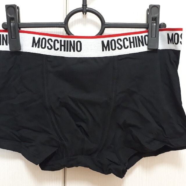 MOSCHINO(モスキーノ)の【新品未使用】MOSCHINO/モスキーノのボクサーパンツ2枚セットLサイズBK メンズのアンダーウェア(ボクサーパンツ)の商品写真