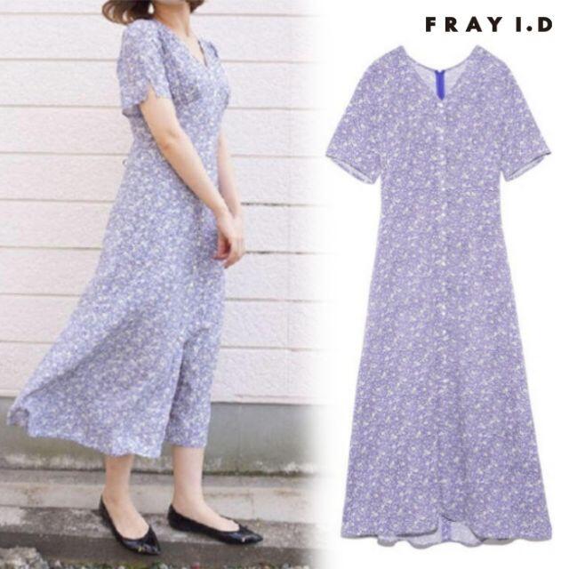 FRAY I.D(フレイアイディー)の深田恭子さん着用　FRAY I.D フラワーナローワンピース  レディースのワンピース(ロングワンピース/マキシワンピース)の商品写真