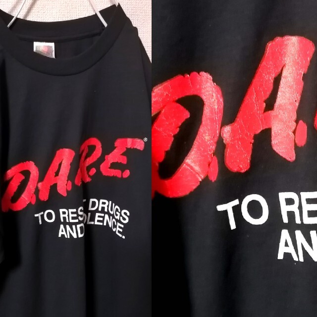 Santa Monica(サンタモニカ)のOLD古着　D.A.R.E　Tシャツフルーツオブザルームボディ　ゆるダボカワイイ メンズのトップス(Tシャツ/カットソー(半袖/袖なし))の商品写真