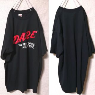 サンタモニカ(Santa Monica)のOLD古着　D.A.R.E　Tシャツフルーツオブザルームボディ　ゆるダボカワイイ(Tシャツ/カットソー(半袖/袖なし))