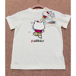 グラミチ(GRAMICCI)の新品 キティxグラミチ Tシャツ白　Sサイズ&タオルハンカチセット(Tシャツ/カットソー)