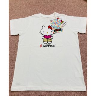 グラミチ(GRAMICCI)の新品 キティxグラミチ Tシャツ白　Lサイズ&タオルハンカチセット(Tシャツ/カットソー)