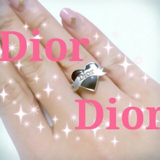 ディオール(Dior)のDiorシルバーハートリングサイズフリー(リング(指輪))