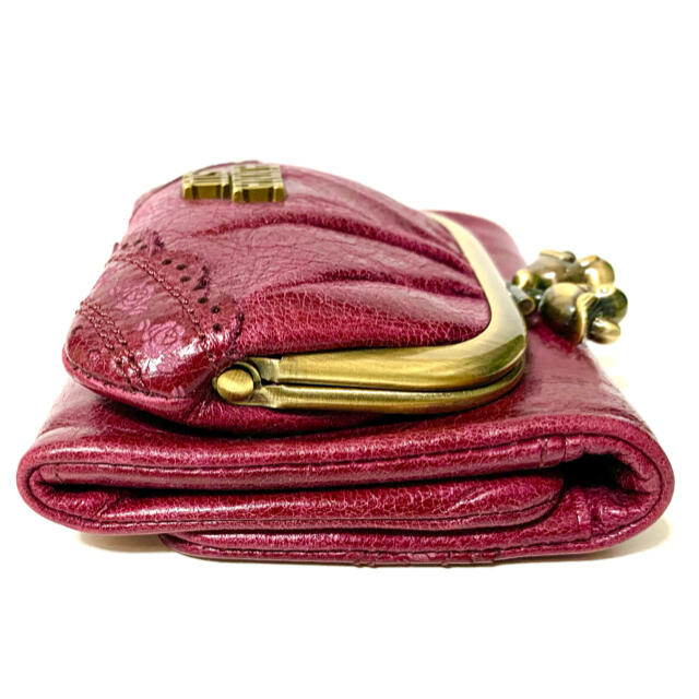 【新品未使用】ANNA SUI ローズガーデン 紫 鳥 パープル 財布 がま口
