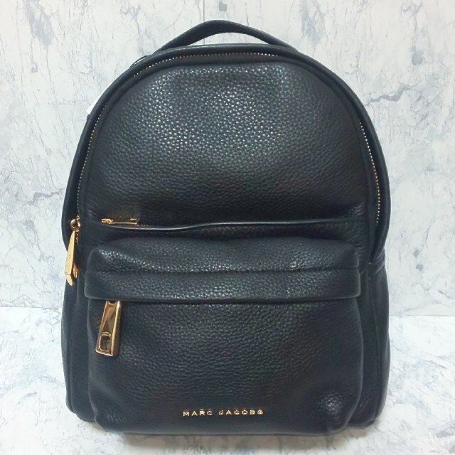 新品/タグ付】MARC JACOBS ミニレザーバックパック シュリンクレザー