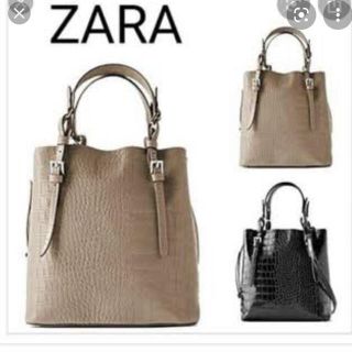 ザラ(ZARA)のZARA 型押しクロコ　バッグ(ハンドバッグ)