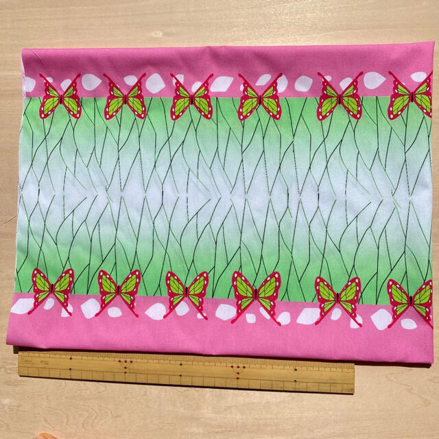 生地 ハギレ 蝶柄 和柄 桜餅 布 ハンドメイド 素材 入園入学 小学生