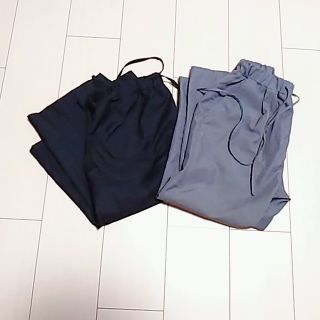 パンツ 2枚 黒 グレー M ワイド シンプル(サルエルパンツ)