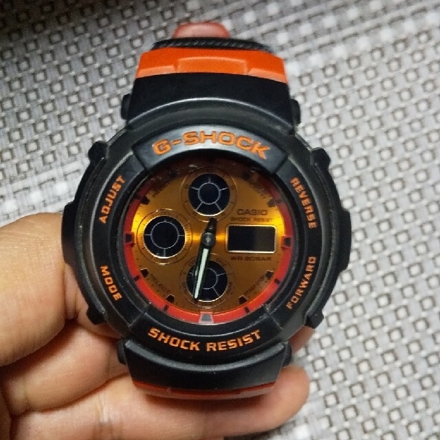 G-SHOCK GA-100L-2ACR ネイビー　オレンジ