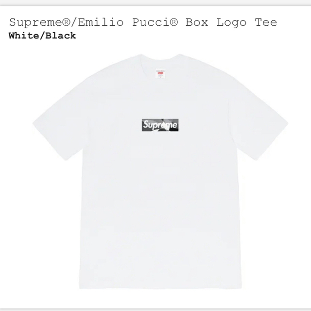 Supreme(シュプリーム)のSupreme®/Emilio Pucci® Box Logo Tee Mサイズ メンズのトップス(Tシャツ/カットソー(半袖/袖なし))の商品写真