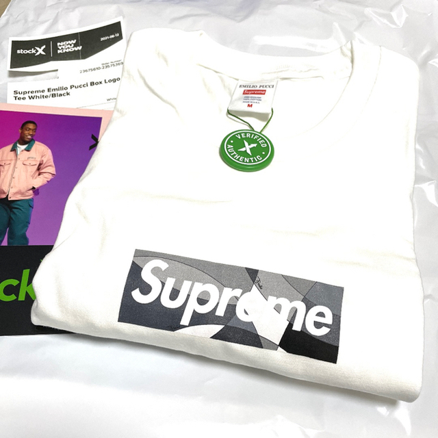 Supreme(シュプリーム)のSupreme®/Emilio Pucci® Box Logo Tee Mサイズ メンズのトップス(Tシャツ/カットソー(半袖/袖なし))の商品写真