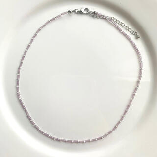 エディットフォールル(EDIT.FOR LULU)の【SE様専用】beads necklace  purple and clear(ネックレス)