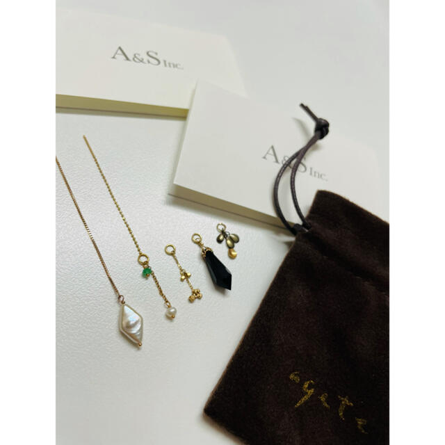 アガット ピアス チャーム、販売証明書付き | www.jarussi.com.br