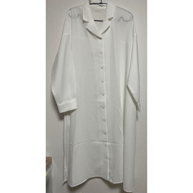 RIM.ARK relax shirt gown white 38 レディースのトップス(シャツ/ブラウス(長袖/七分))の商品写真