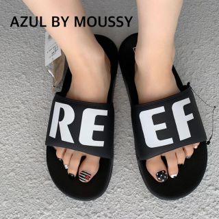 アズールバイマウジー(AZUL by moussy)の【新品】アズールバイマウジー ★ REEF ロゴサンダル シャワーサンダル M(サンダル)