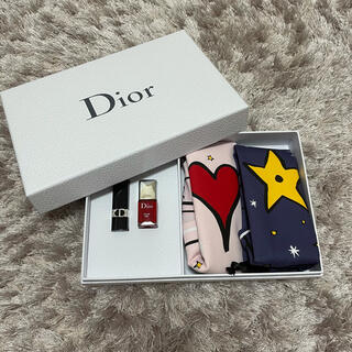 ディオール(Dior)のDior トラベルバッグギフトセット 口紅 ネイル 巾着 中身のみ(ノベルティグッズ)