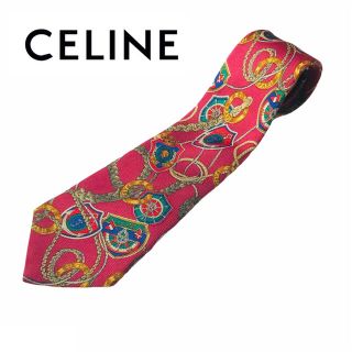 セフィーヌ(CEFINE)の【美品】CELINE(セリーヌ) シルクチェーン柄ネクタイ(ネクタイ)