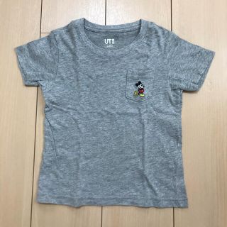 ユニクロ(UNIQLO)のユニクロ　ミッキーTシャツ　100 グレー(Tシャツ/カットソー)