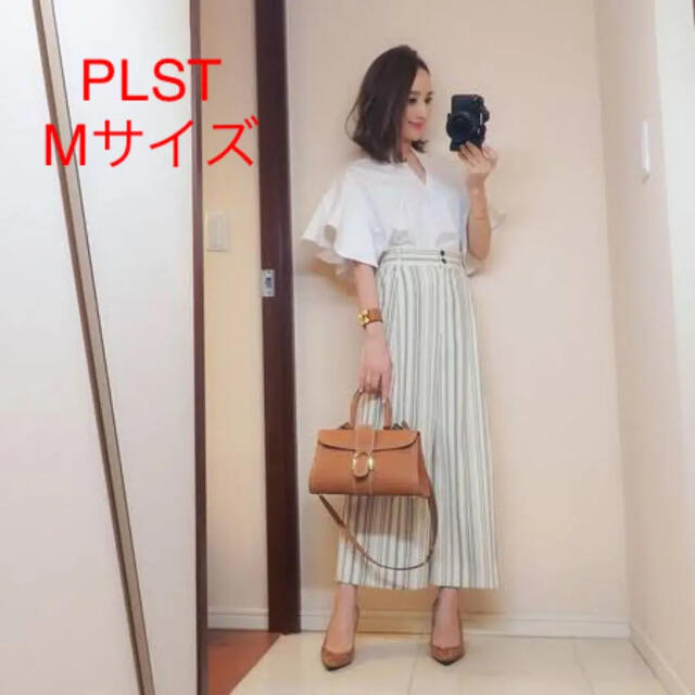 未使用＊星玲奈さん着＊雑誌掲載 PLST定番 リネンブレンドセミワイドパンツ