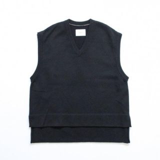 サンシー(SUNSEA)のstein BACK DOUBLE KNIT VEST DARK NAVY(ニット/セーター)