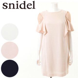 スナイデル(SNIDEL)の【なつにゃん様専用】snidel スナイデル 袖フリルミニワンピース 美人百花 (ミニワンピース)