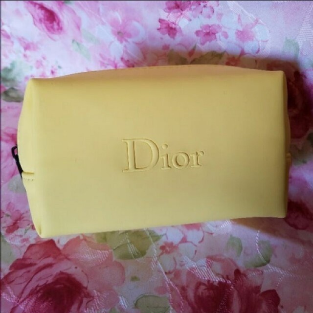 Dior(ディオール)のディオール ロゴ ポーチ イエロー ノベルティ レディースのファッション小物(ポーチ)の商品写真