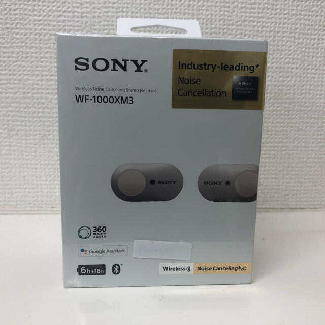 新品　Sony WF-1000XM3 プラチナムシルバー（並行輸入品） スマホ/家電/カメラのオーディオ機器(ヘッドフォン/イヤフォン)の商品写真