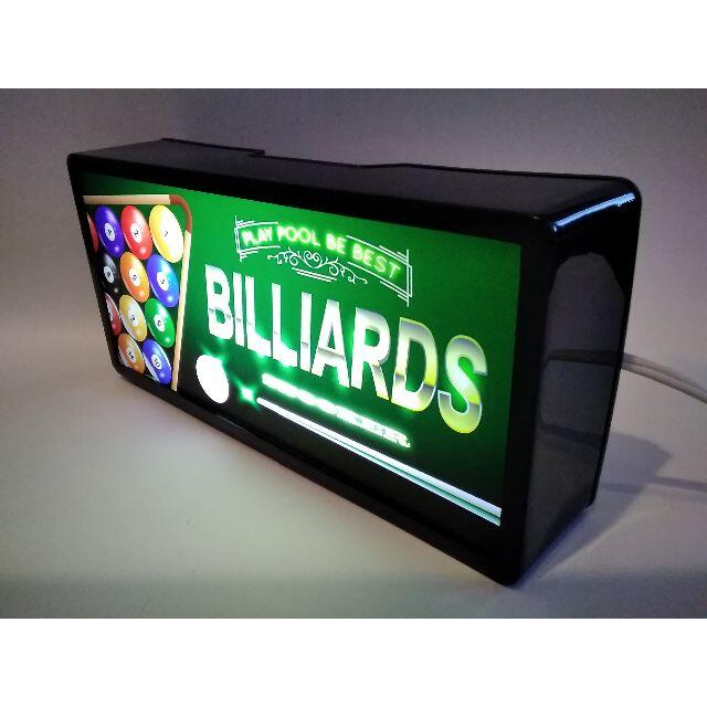 ビリヤード★BILLIARDS★置物★雑貨★LEDプラスチックライトBOX エンタメ/ホビーのテーブルゲーム/ホビー(ビリヤード)の商品写真