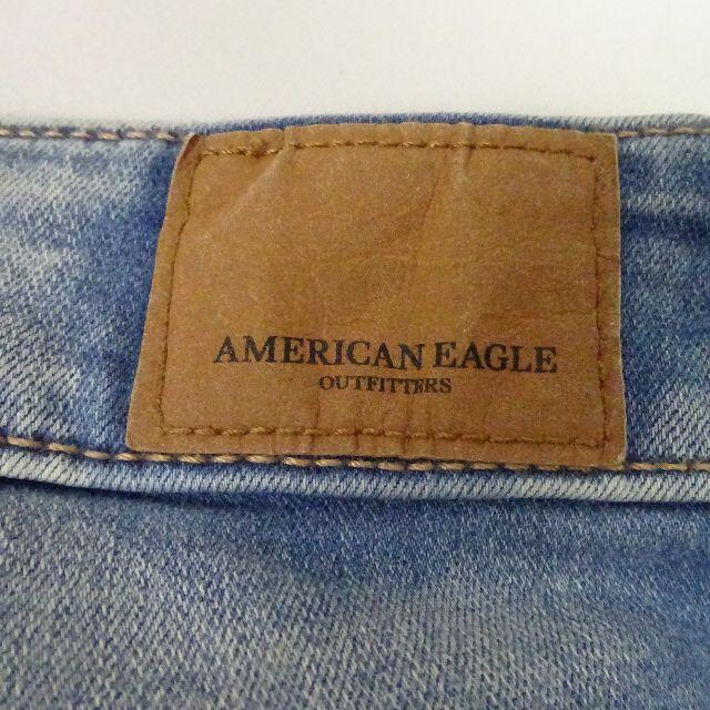 American Eagle(アメリカンイーグル)のアメリカンイーグル　ダメージ加工ハイライズジェギング　US2　ウエスト約63ｃｍ レディースのパンツ(デニム/ジーンズ)の商品写真