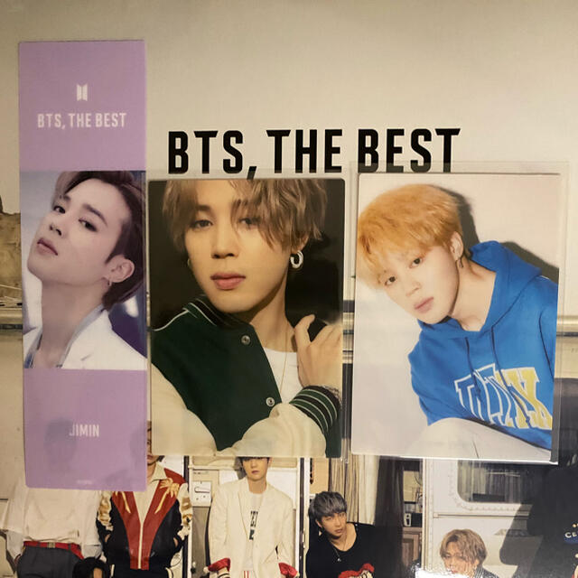 防弾少年団(BTS)(ボウダンショウネンダン)のBTS THE BEST FC限定 ジミン トレカ2枚  しおりセット エンタメ/ホビーのタレントグッズ(アイドルグッズ)の商品写真