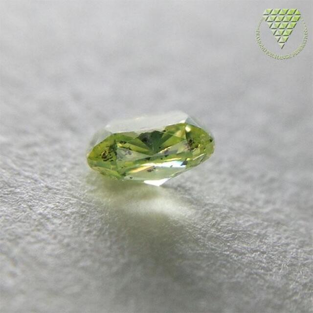 0.438 ct F.Int. Yel - Green 天然 グリーン ダイヤ レディースのアクセサリー(リング(指輪))の商品写真