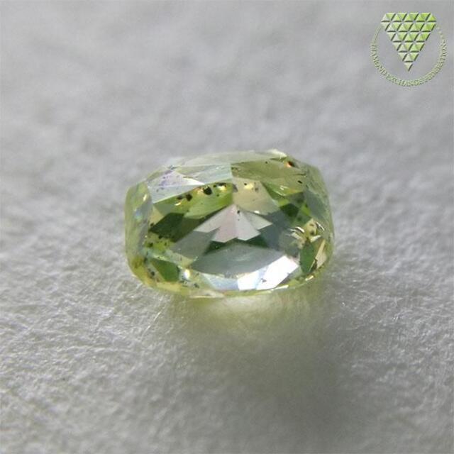 0.438 ct F.Int. Yel - Green 天然 グリーン ダイヤ レディースのアクセサリー(リング(指輪))の商品写真