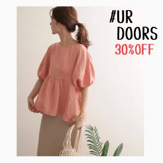 アーバンリサーチドアーズ(URBAN RESEARCH DOORS)の★新品未使用タグ付き★UR DOORS＊リネンバルーンスリーブブラウス(シャツ/ブラウス(半袖/袖なし))