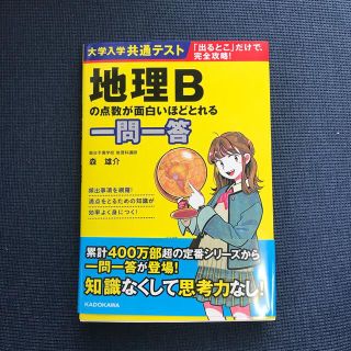 カドカワショテン(角川書店)の地理Bの点数が面白いほどとれる　一問一答(語学/参考書)