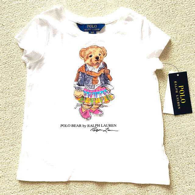 POLO RALPH LAUREN(ポロラルフローレン)のポロ　ラルフローレン　ベア　Tシャツ　女の子　3歳　新品未使用　タグ付き キッズ/ベビー/マタニティのキッズ服女の子用(90cm~)(Tシャツ/カットソー)の商品写真