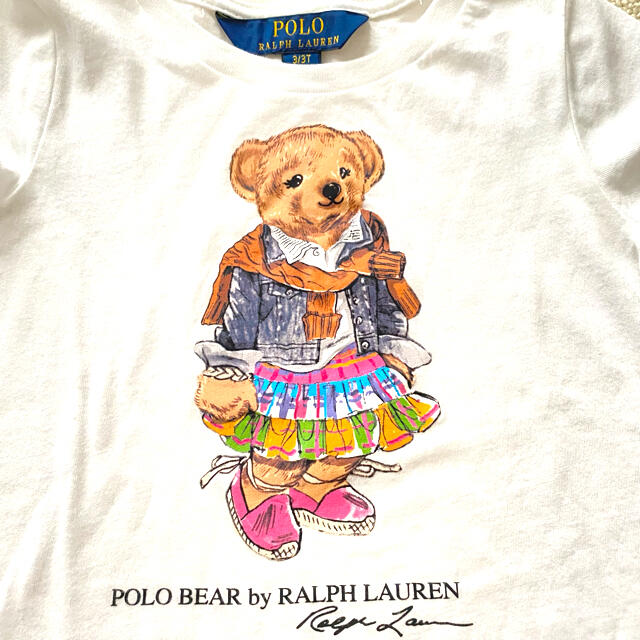 POLO RALPH LAUREN(ポロラルフローレン)のポロ　ラルフローレン　ベア　Tシャツ　女の子　3歳　新品未使用　タグ付き キッズ/ベビー/マタニティのキッズ服女の子用(90cm~)(Tシャツ/カットソー)の商品写真