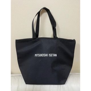 イセタン(伊勢丹)の伊勢丹 保冷バッグ エコバッグ ISETAN 黒 ブラック 舟形トート(エコバッグ)