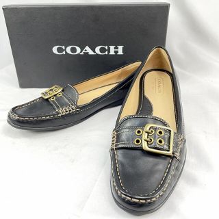 コーチ(COACH)の専用【超美品】コーチ ストラップ フラットシューズ ドライビングシューズ ７M(ローファー/革靴)