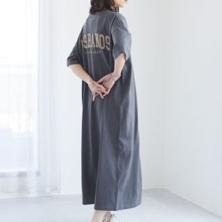 グリーンパークス(green parks)のなべ様専用☆新品☆バックプリントTシャツワンピース(ロングワンピース/マキシワンピース)